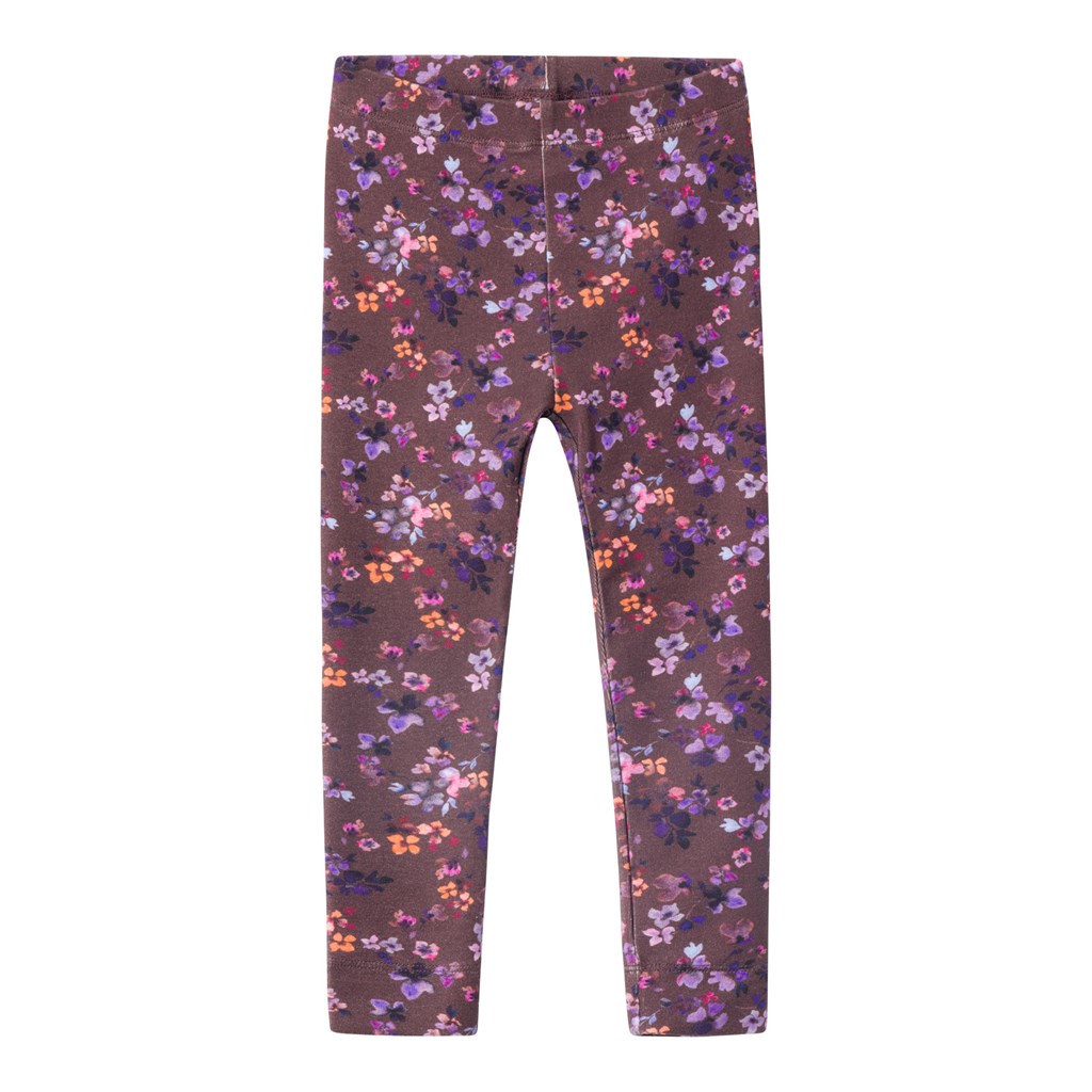 NAME IT Blomster Leggings Ranja Chocolate Plum