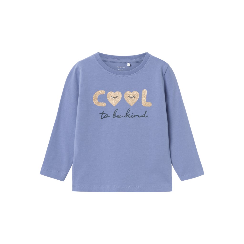 NAME IT Langærmet Bluse Bridget Blue Ice