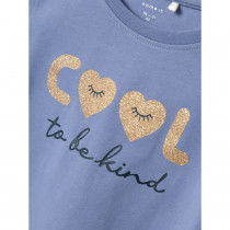 NAME IT Langærmet Bluse Bridget Blue Ice