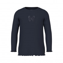 NAME IT Langærmet Sommerfugle Bluse Tammie Dark Sapphire