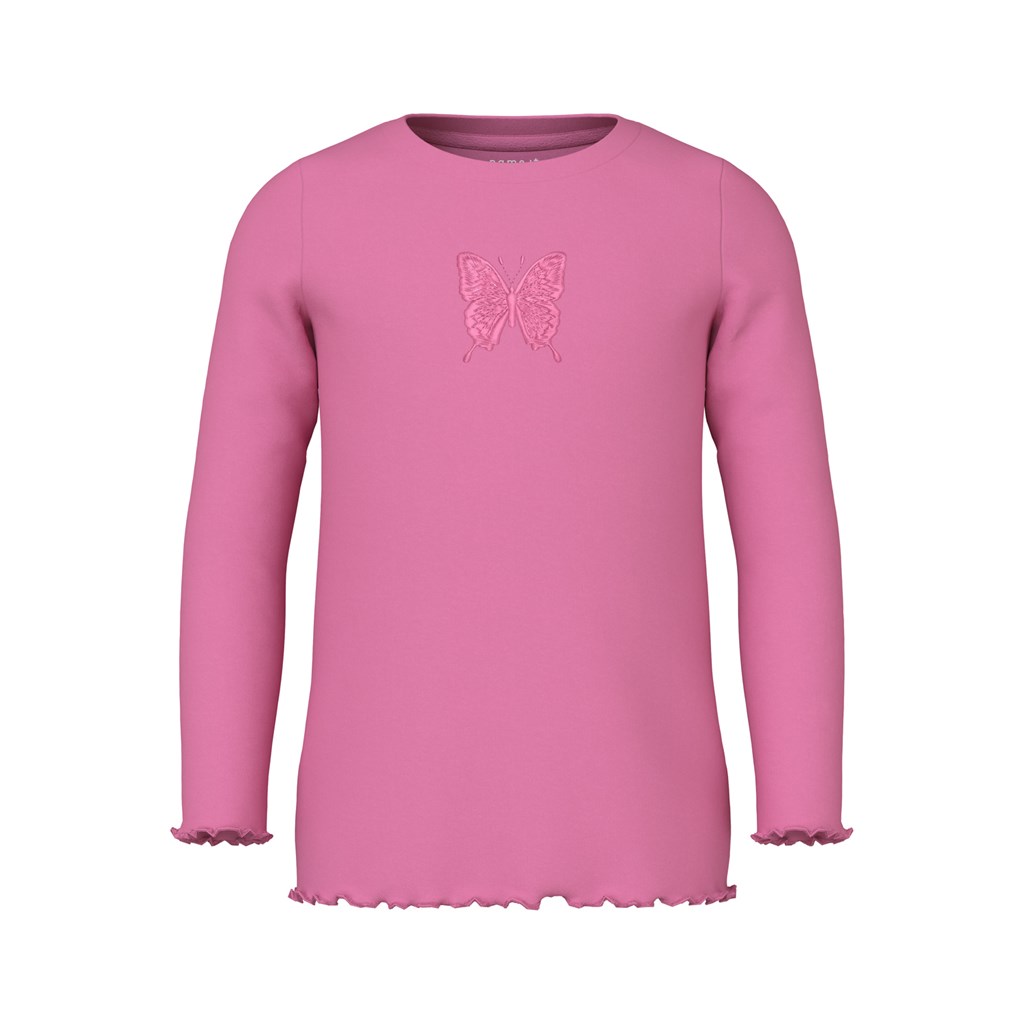 NAME IT Langærmet Sommerfugle Bluse Tammie Wild Orchid