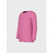 NAME IT Langærmet Sommerfugle Bluse Tammie Wild Orchid