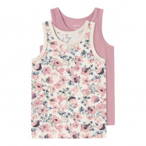NAME IT 2-Pak Tanktops Blomster Nostalgia Rose