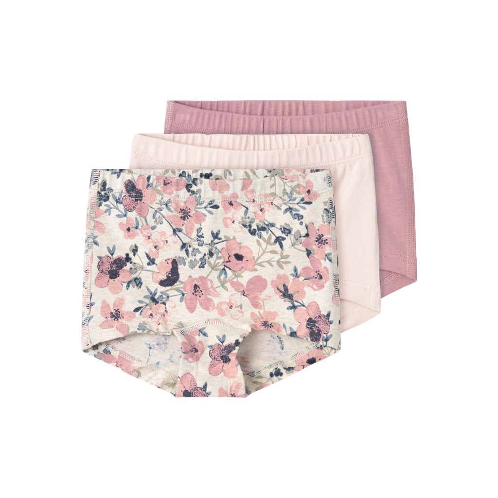 NAME IT 3-Pak Tights Blomster Nostalgia Rose