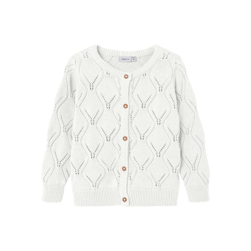 NAME IT Strik Cardigan Fopolly Bright White