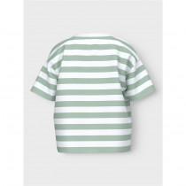 NAME IT Stribet T-shirt Vitanni Silt Green