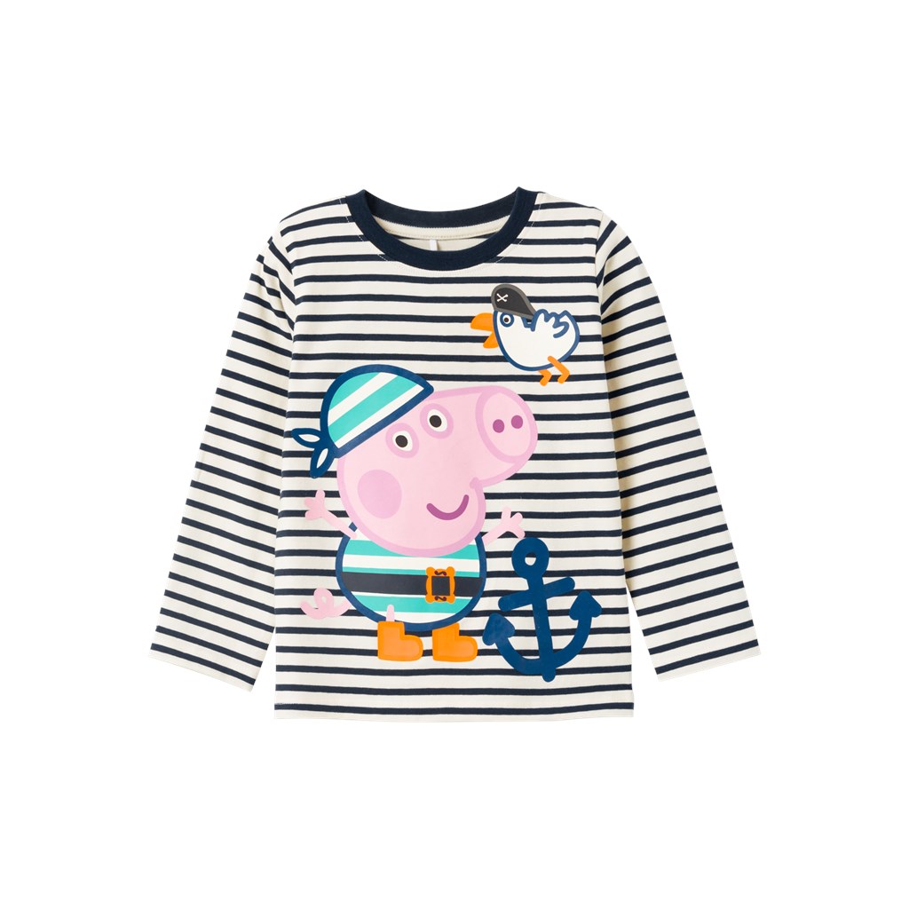 NAME IT Gurli Gris Langærmet Bluse Mister Jet Stream