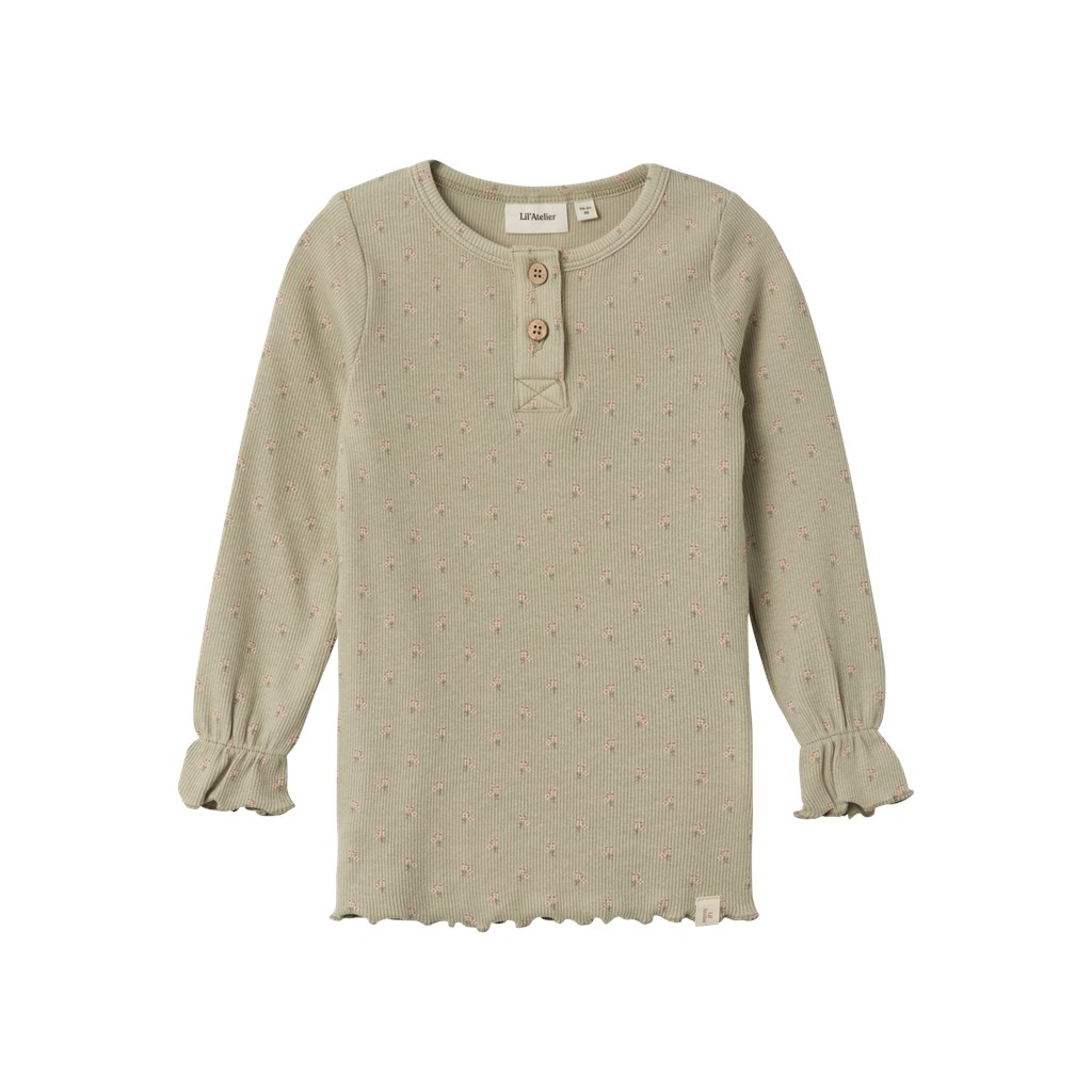 Billede af LIL ATELIER Langærmet Bluse Gago Fia Moss Gray