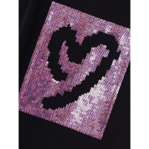 NAME IT Paillet Bluse Black Purple Sequinz