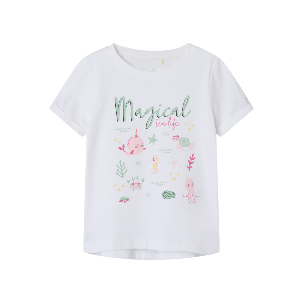 NAME IT T-Shirt Vix Bright White