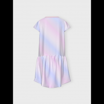 NAME IT Kortærmet Kjole Vigga Parfait Pink Regnbue