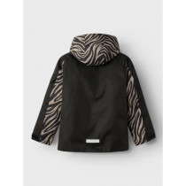 NAME IT Skijakke SLOPE10 Desert Taupe Zebra