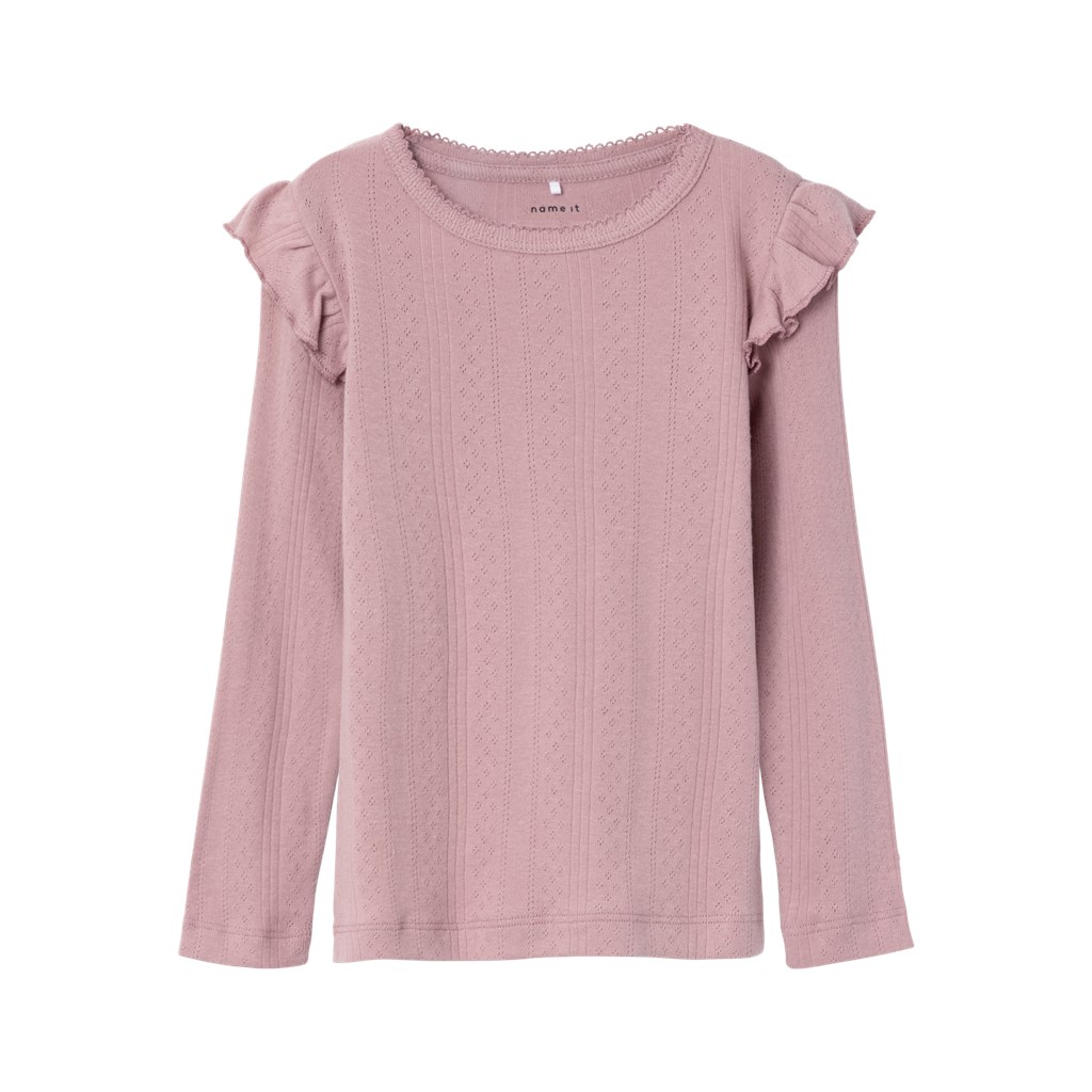 NAME IT Hulmønster Bluse Ninna Woodrose