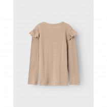 NAME IT Hulmønster Bluse Ninna Savannah Tan
