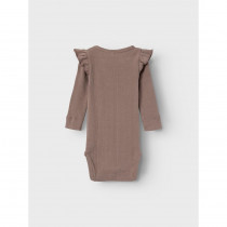 NAME IT Hulmønster Body Ninna Deep Taupe
