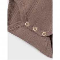 NAME IT Hulmønster Body Ninna Deep Taupe