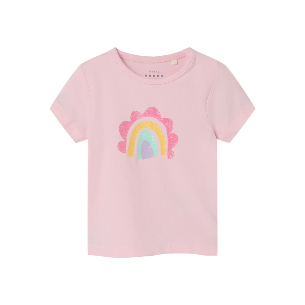 NAME IT T-shirt Vubie Parfait Pink Rainbow