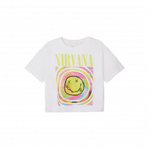 NAME IT Boxy Nirvana T-Shirt Faxa Bright White