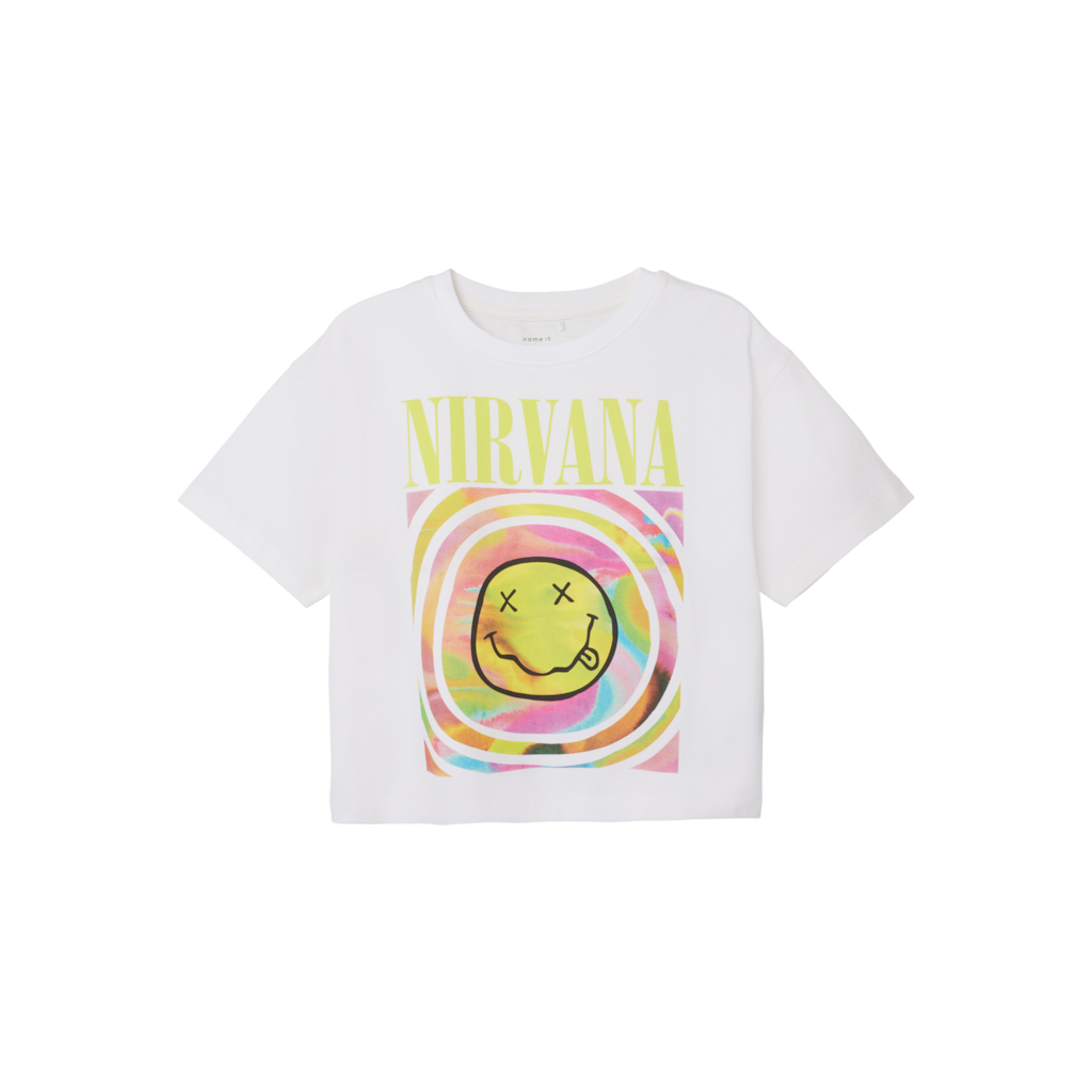 NAME IT Boxy Nirvana T-Shirt Faxa Bright White