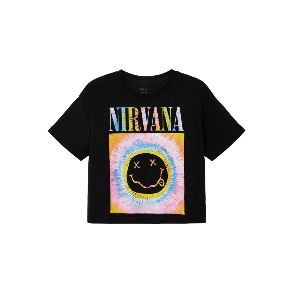 NAME IT Boxy Nirvana T-Shirt Faxa Black