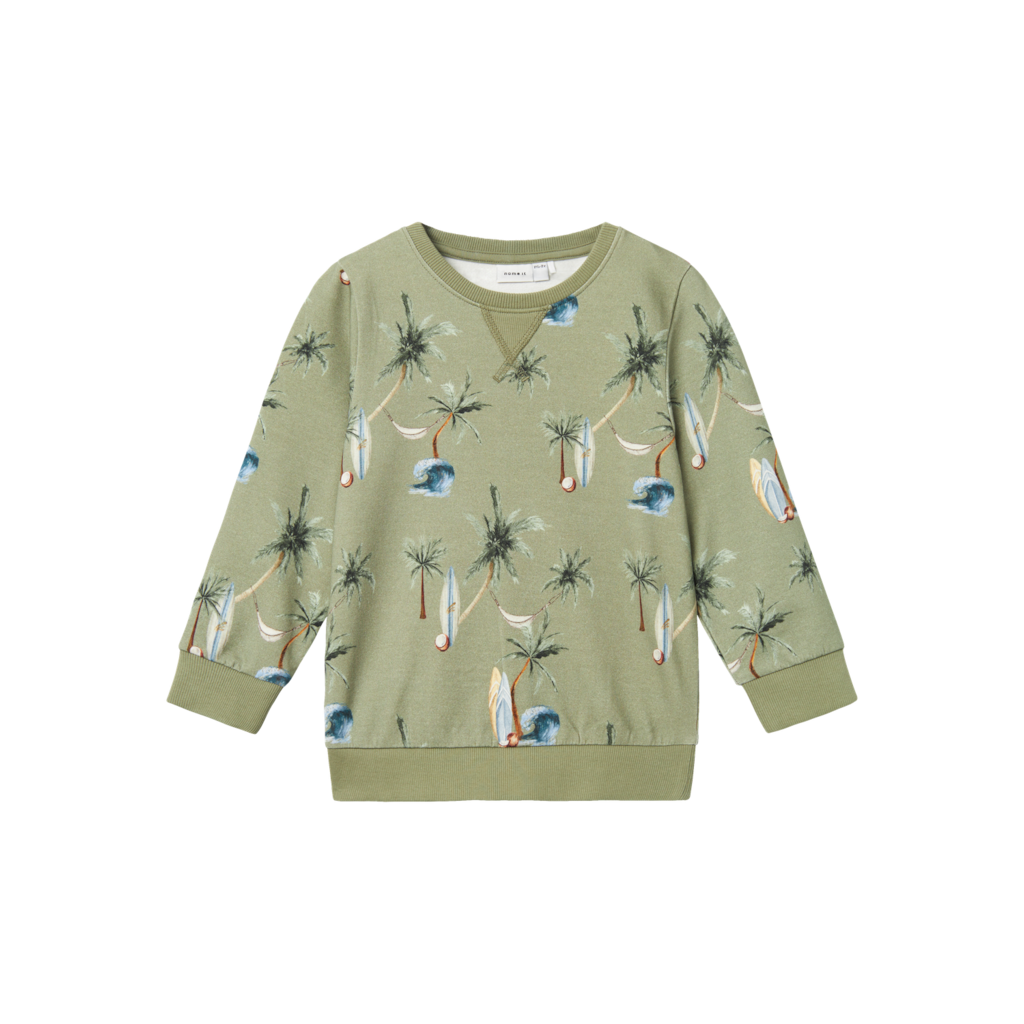 NAME IT Sweatshirt Hermod Oil Green