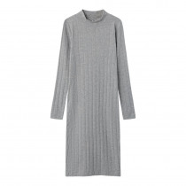 NAME IT Langærmet Kjole Rimamia Grey Melange