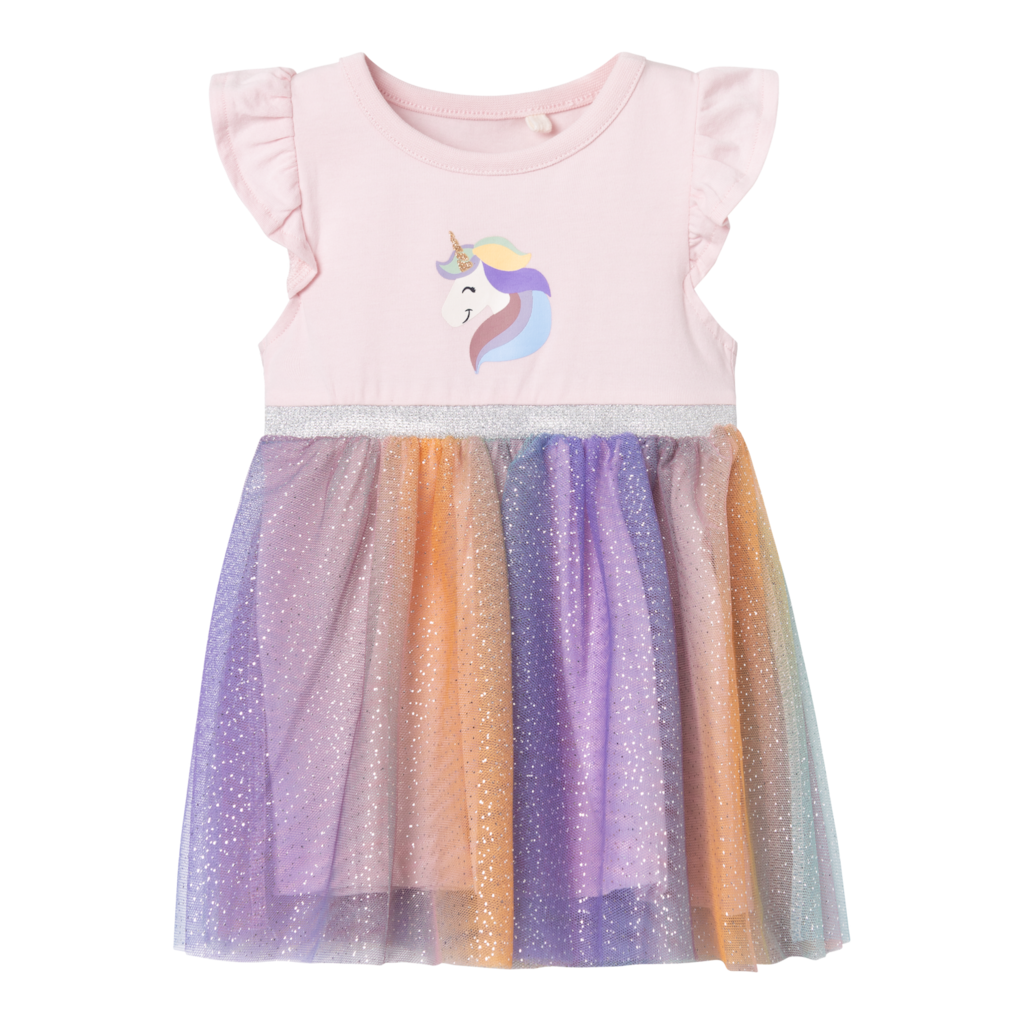 NAME IT Tyl Kjole Happi Parfait Pink billede