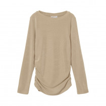 NAME IT Langærmet Shine Bluse Olivia Cornstalk