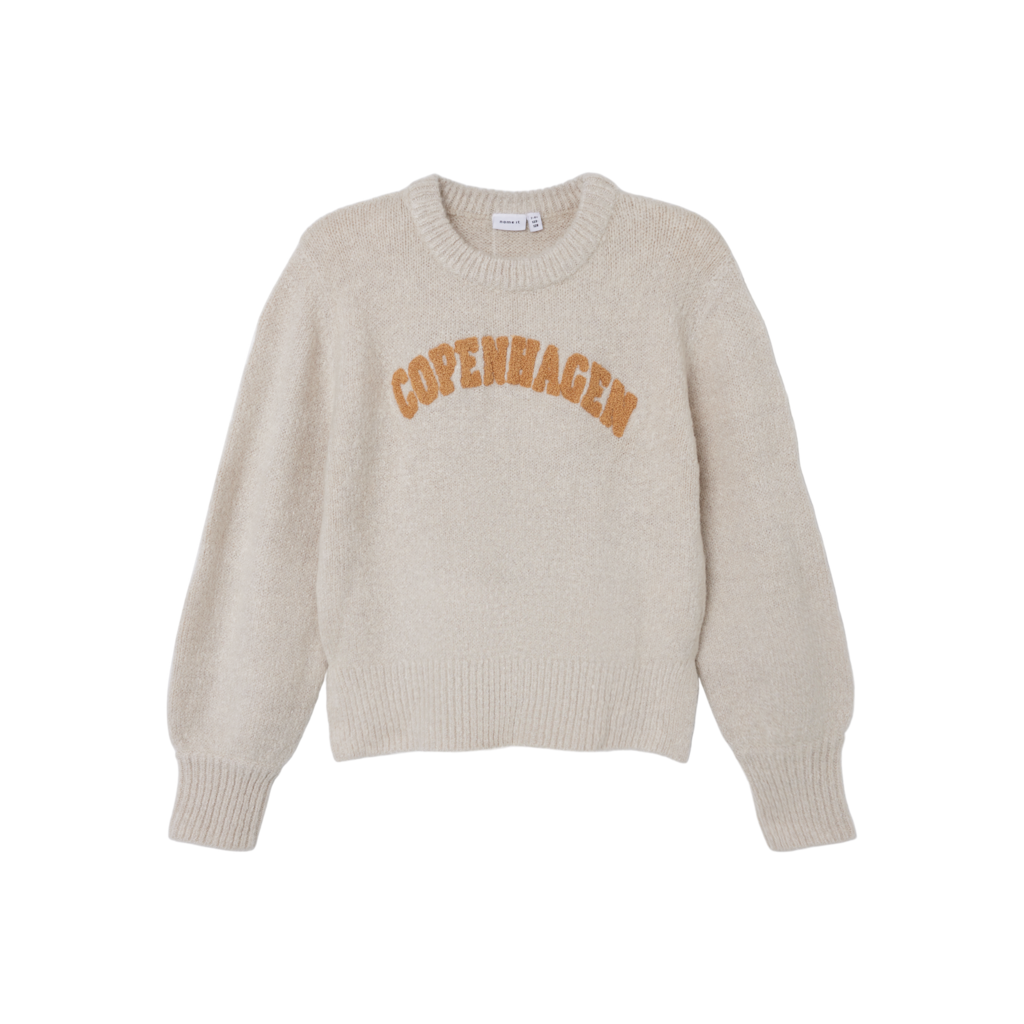 NAME IT Kort Striktrøje Kilouie Peyote Melange 