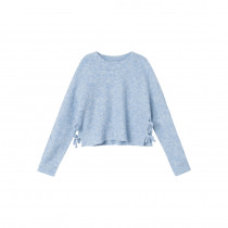 NAME IT Kort Striktrøje Linnea Silver Lake Blue