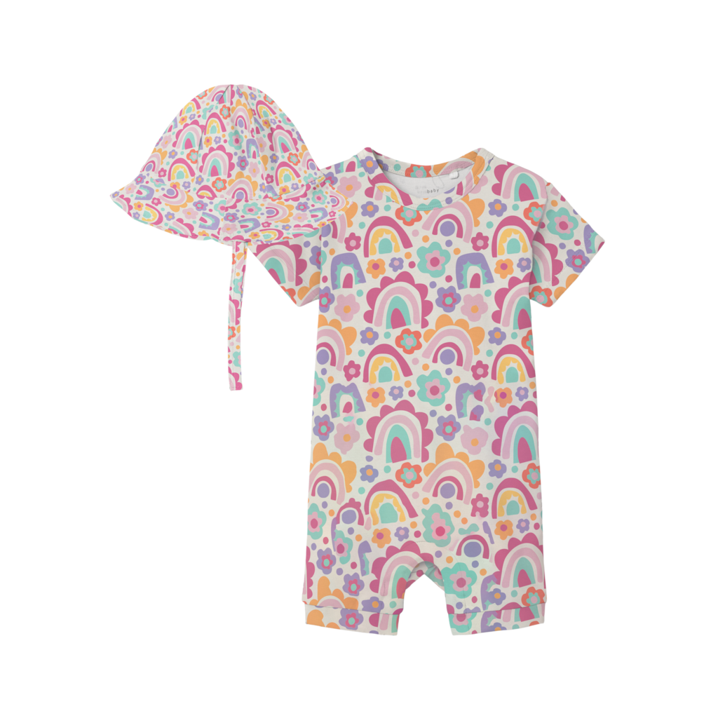 NAME IT Sunsuit Sæt Vandora Rainbow