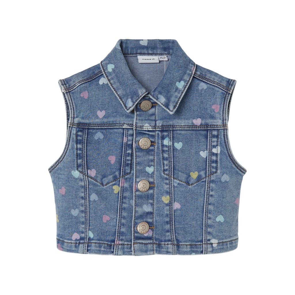 NAME IT Denim Vest Rosa Medium Blue Denim