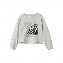 NAME IT Kort Sweatshirt Kaliss Light Grey Melange