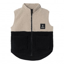 NAME IT Teddy Vest Laket Black Pure Cashmere