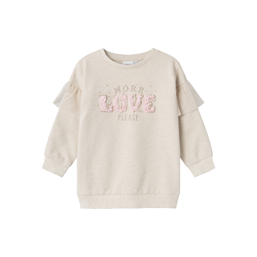 NAME IT Boxy Sweat Tunica Lissy Peyote Melange billede