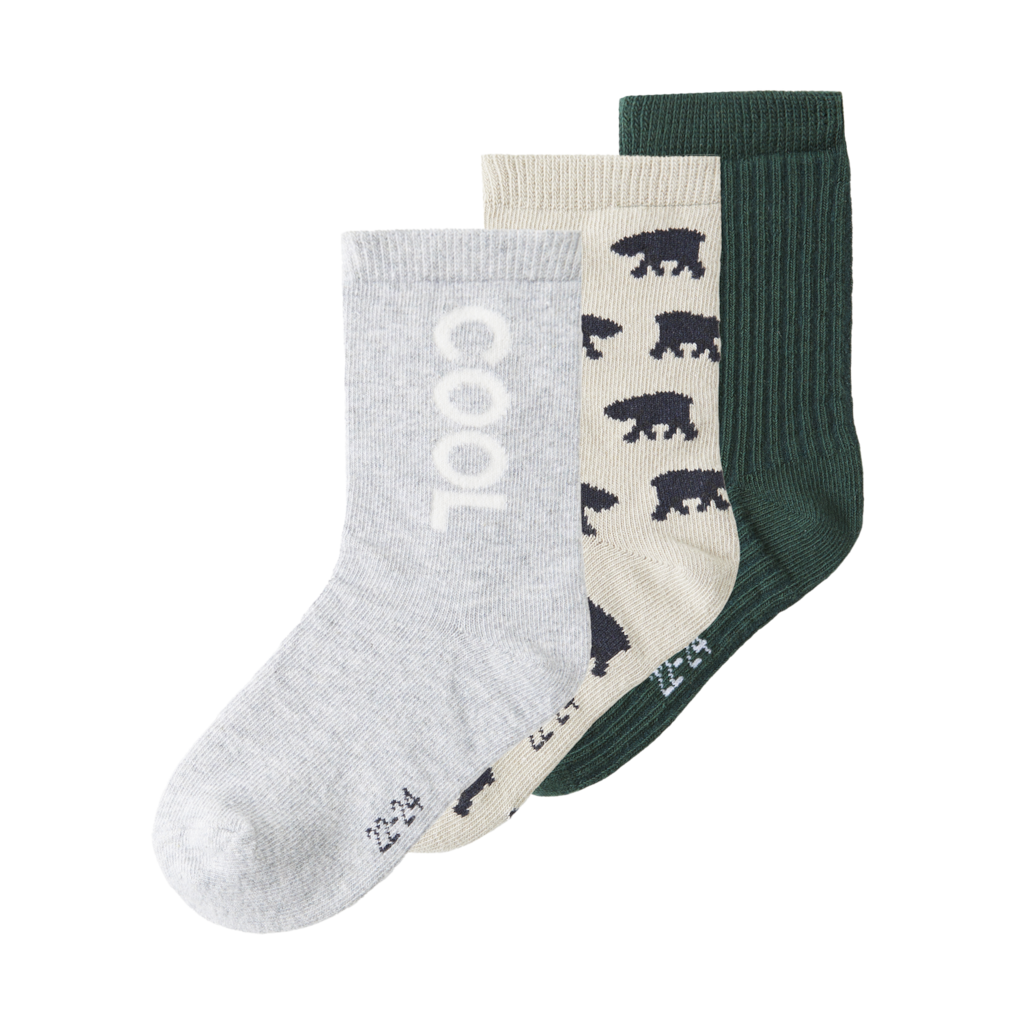 Name It 3-Pak Strømper Kosy - Pure Cashmere