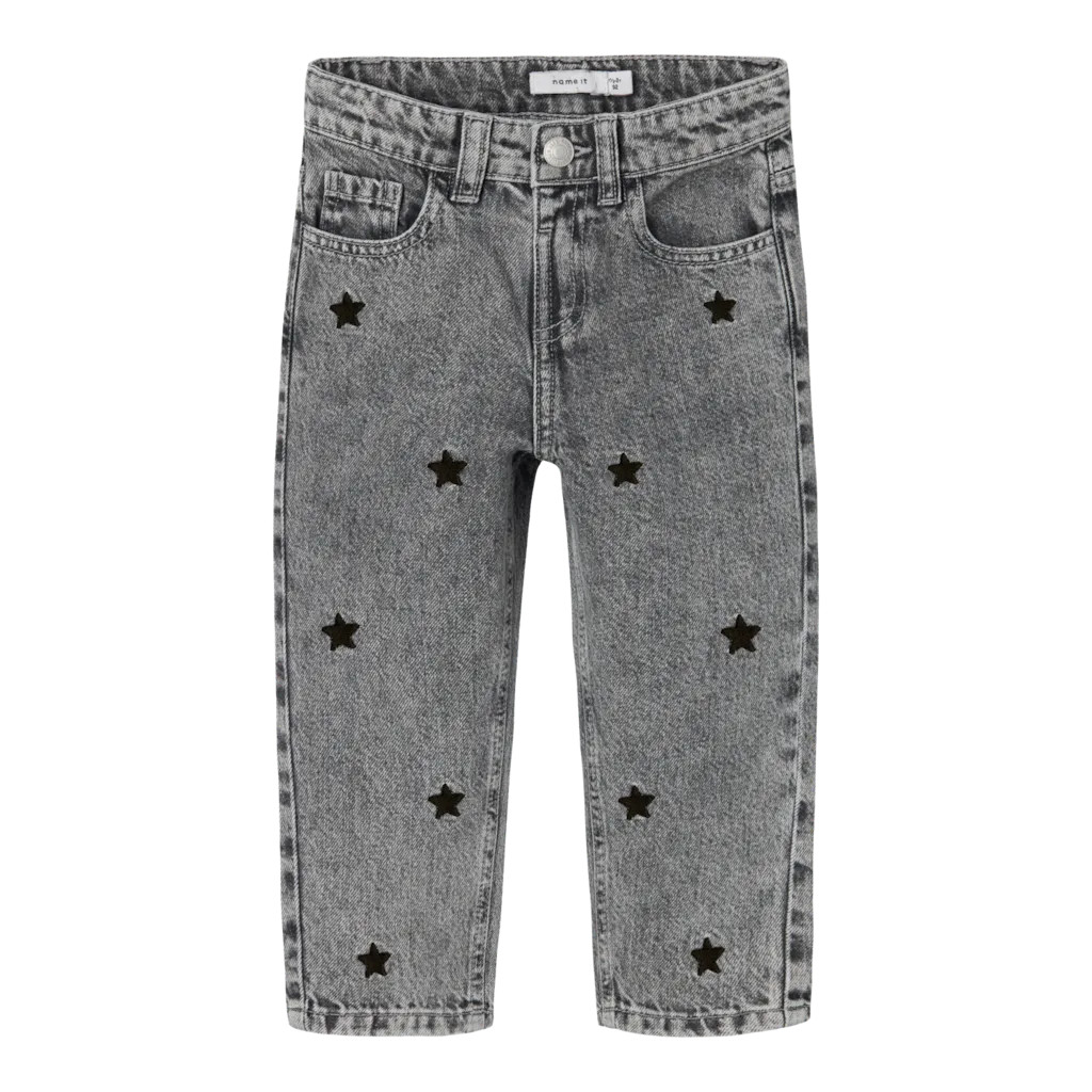 Name It Jeans - NmfBella Mom - Medium Grey Denim/Stars