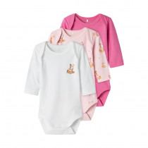 NAME IT 3-Pak Body Langærmet Ibis Rose