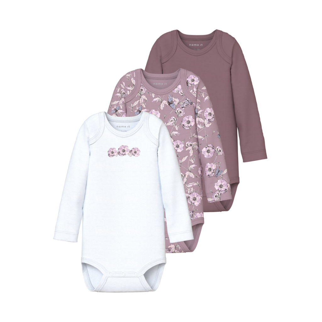 NAME IT 3-Pak Body Langærmet Grape Shake billede
