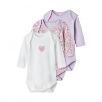 NAME IT 3-Pak Body Langærmet Pastel Lilac