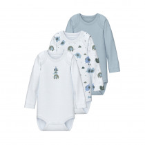 NAME IT 3-Pak Body Langærmet Baby Blue