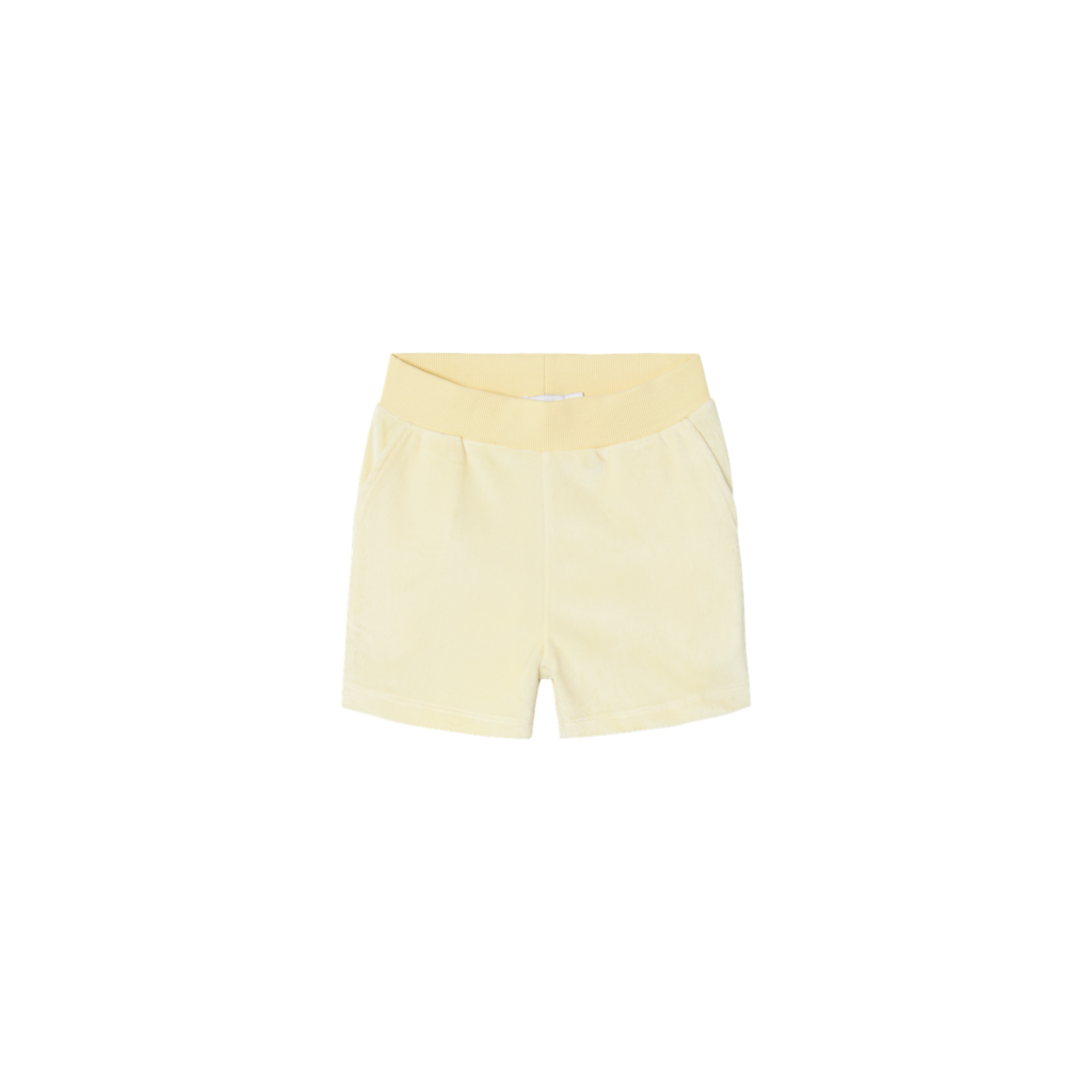 NAME IT Velour Shorts Debbie Pastel Yellow billede