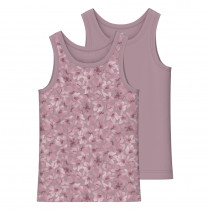 NAME IT 2-Pak Tanktops Flower Mauve Shadows