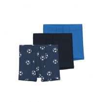 NAME IT 3-Pak boxershorts Fodbold Dark Denim
