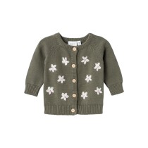 NAME IT Strik Cardigan Neflow Mulled Basil
