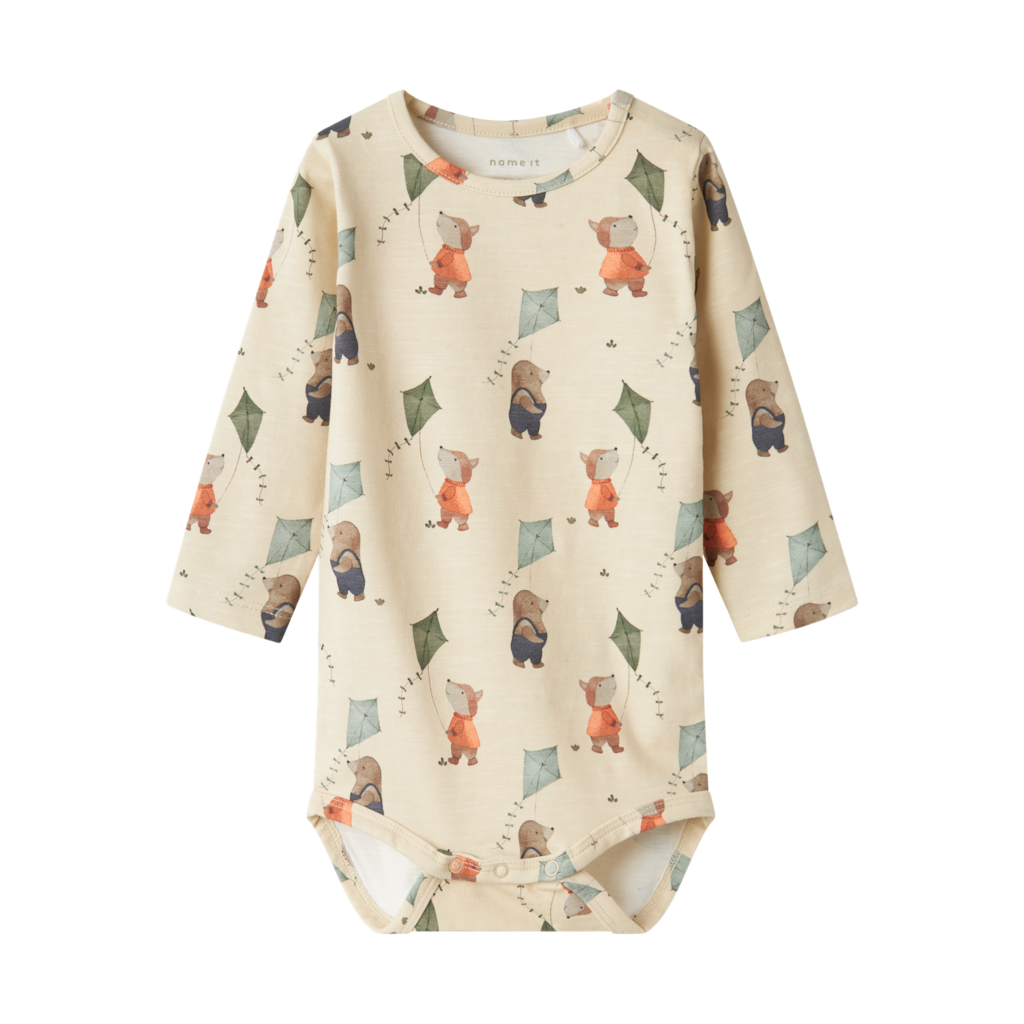 NAME IT Langærmet Body Nixon Summer Sand billede