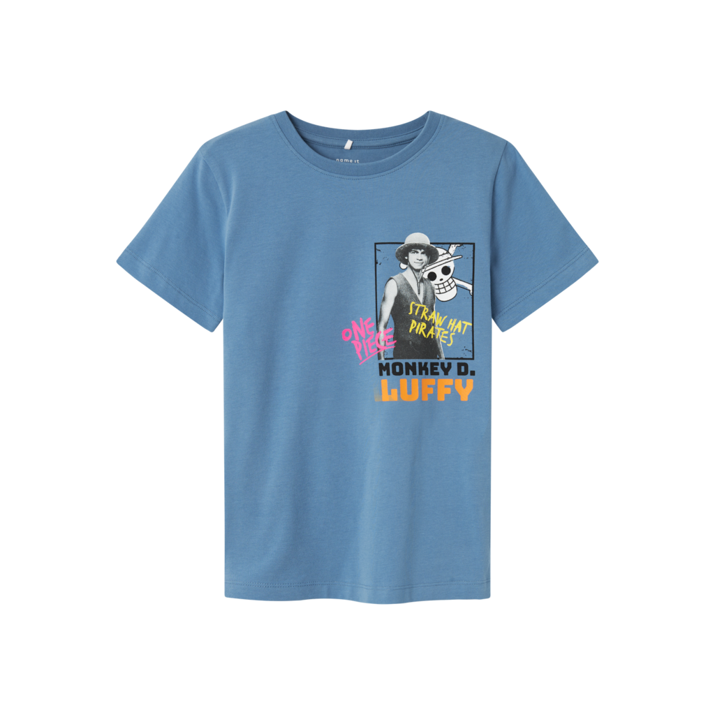 Name It Coronet Blue Printet T-shirt - Str. 6y 116cm