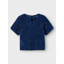 NAME IT Kortærmet Paillet Bluse Runica Surf The Web