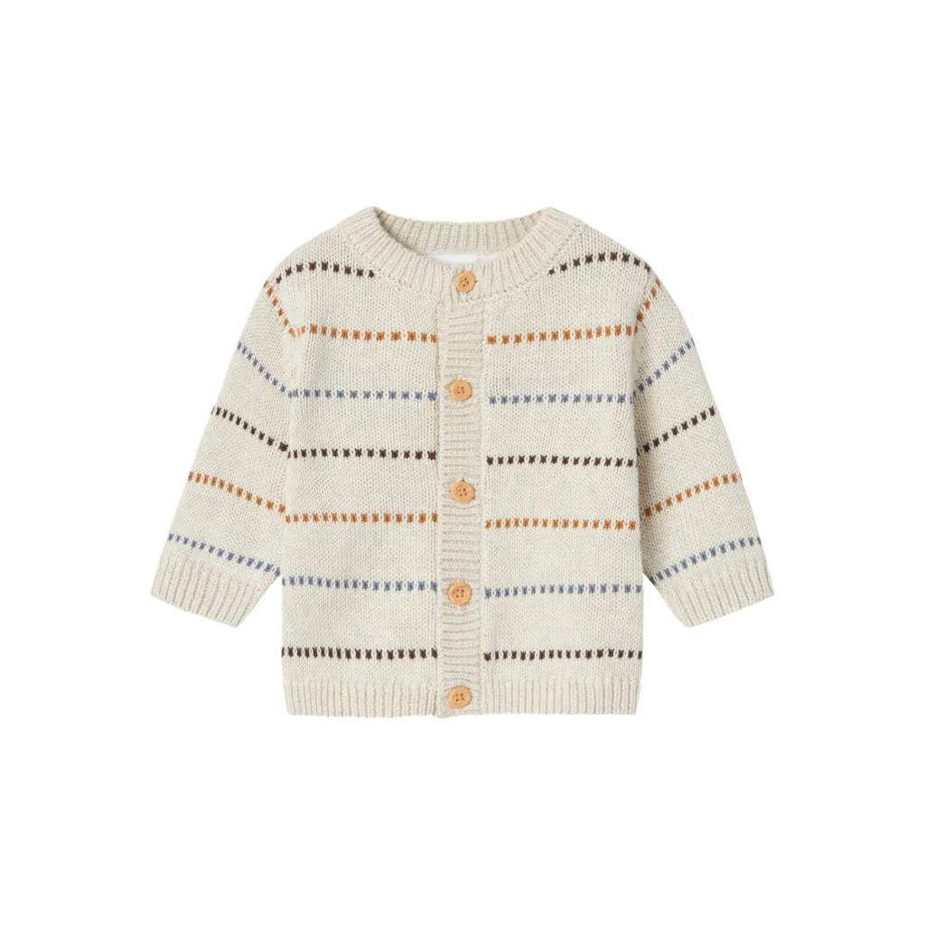 NAME IT Strik Cardigan Refolle Peyote Melange