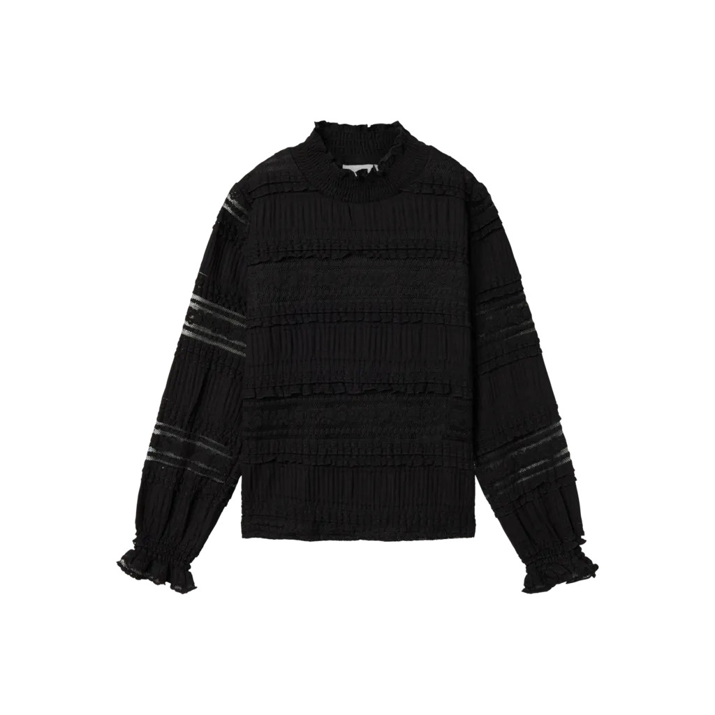 NAME IT Langærmet Bluse Rilka Black billede